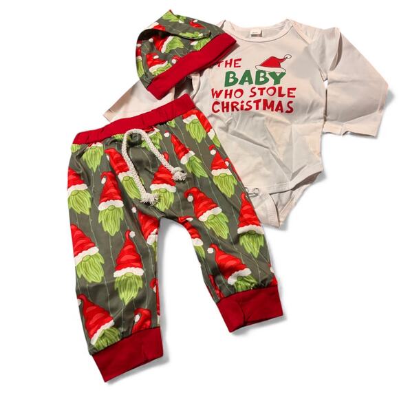 NWT Baby 3–6 Months Christmas 3-Piece Outfit Set - Picture 7 of 11